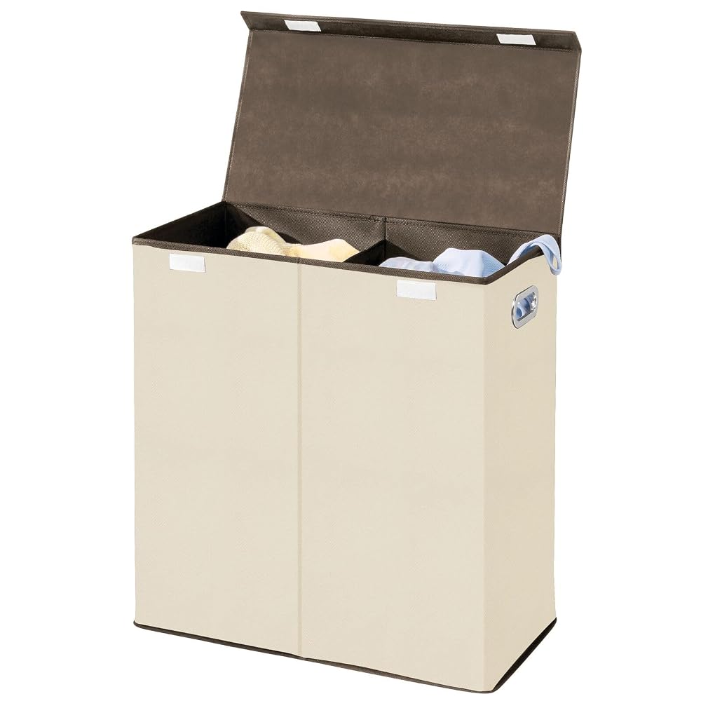 XL Divided Laundry Hamper with Lid