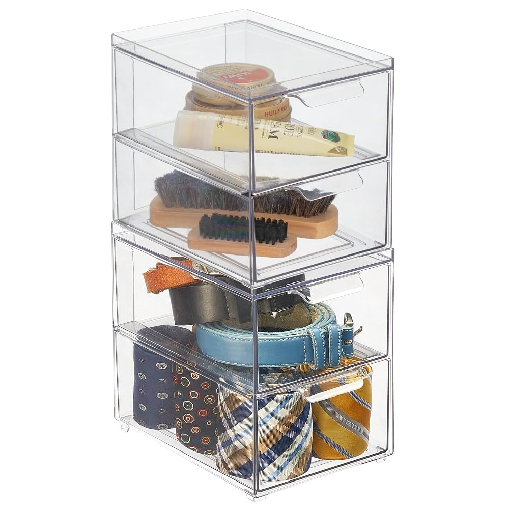 Stackable 2-Drawer Storage Boxes (2-Pack)